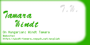 tamara windt business card